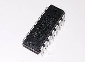 LM324N 4-х канальний операційний підсилювач DIP14