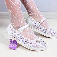 Білі туфлі для дівчинки шкільна дитяче взуття тм Тому.m р. 35 - устілка 22,5 см