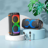 Колонка портативна HOCO Manhattan BS53, з 2 мікрофонами, чорна, фото 8