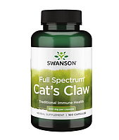 Кошачий коготь Cat's Claw 500 мг. 100 капсул Swanson США