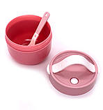 Ланчбокс супниця 550 мл герметична з ложкою Soup Cup — рожевий (LB-104040), фото 6