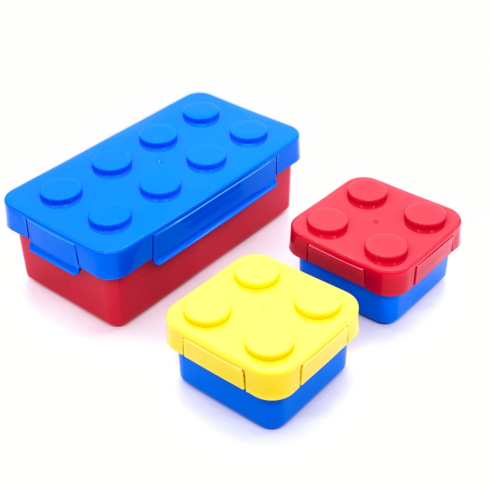 Ланчбокс дитячий на 3 секції Lego — синьо-червоний (LB-104029)