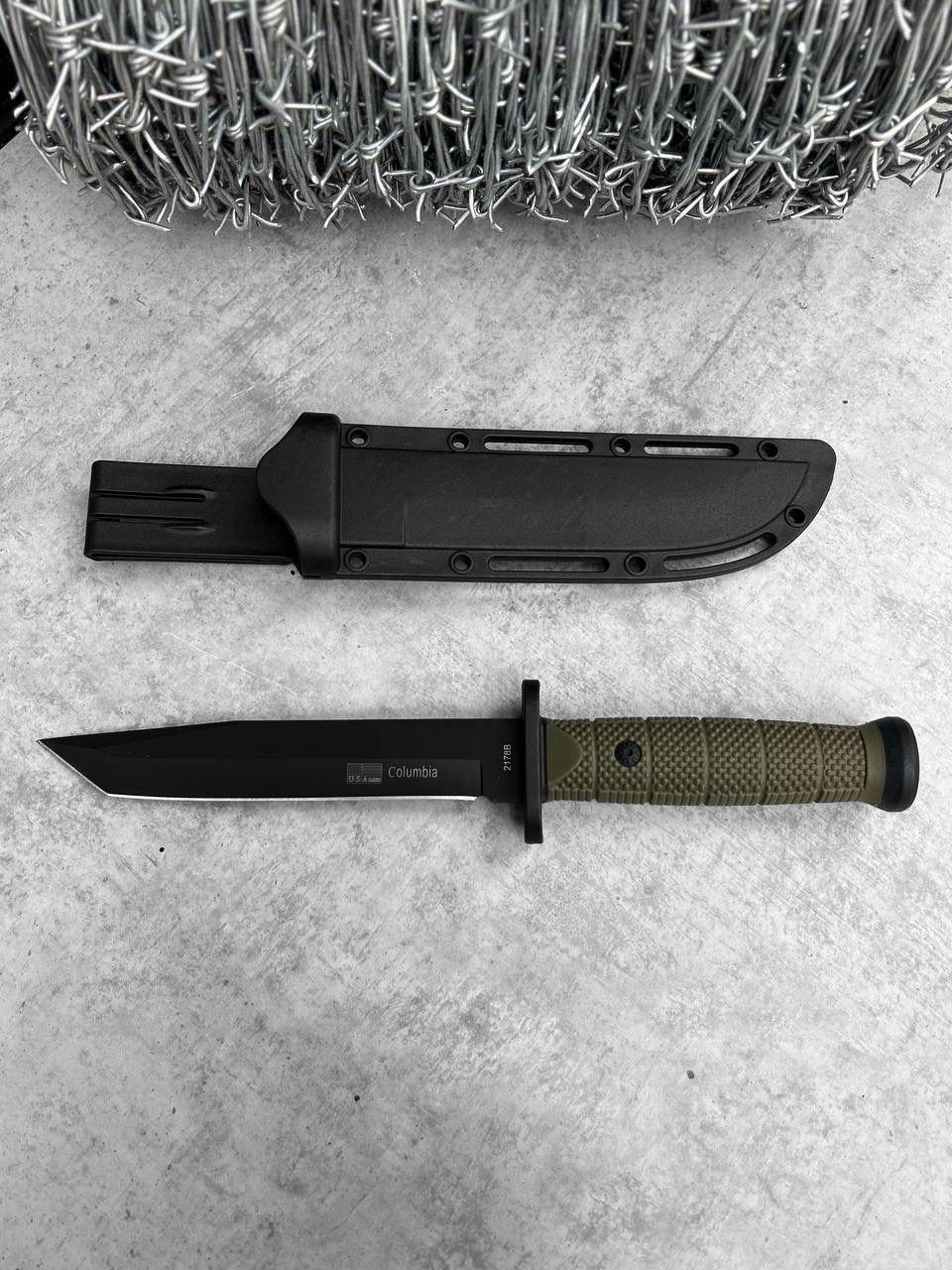 Мисливський ніж "Columbia" з чохлом 30.5см Олива