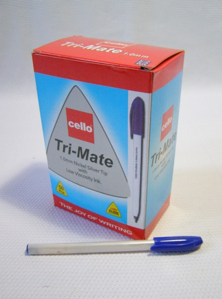 Ручка Cello "Tri-Mate" 11458 масляна (синя), фото 1