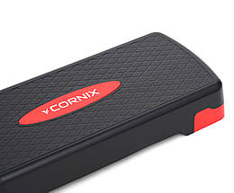 Степ-платформа 2-ступенева Cornix 68 х 28 х 10-15 см XR-0190 Black/Red Poland, фото 4
