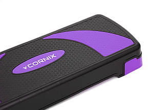 Степ-платформа 3-ступенева Cornix 78 х 29 х 10-20 см XR-0183 Black/Purple Poland, фото 6