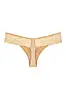 Жіночі бавовняні трусики стрінги з мереживом бежеві Obrana (Anabel Arto) 204-11, фото 2