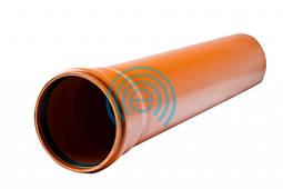 Труба зовнішня каналізаційна 110х 1000 мм (3,2) оранж. (10шт) - Evci Plastik