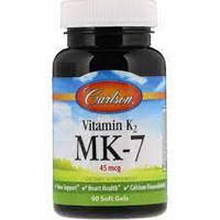 Vitamin K2 MK-7 45 mcg Carlson Labs, 90 капсул