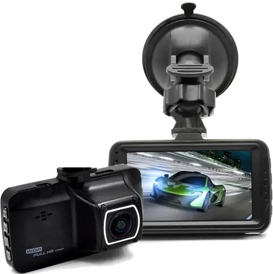 Автомобільний відеореєстратор T176 FULL HD у металевому корпусі Чорний