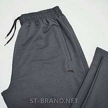58,60,62,64,66. Чоловічі трикотажні спортивні штани великих розмірів (батал) - сірі графітові, фото 2