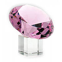 Статуэтка Хрустальный кристалл розовый 12 см 20644