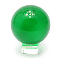 Статуэтка Хрустальный шар зеленый 11 см 28861