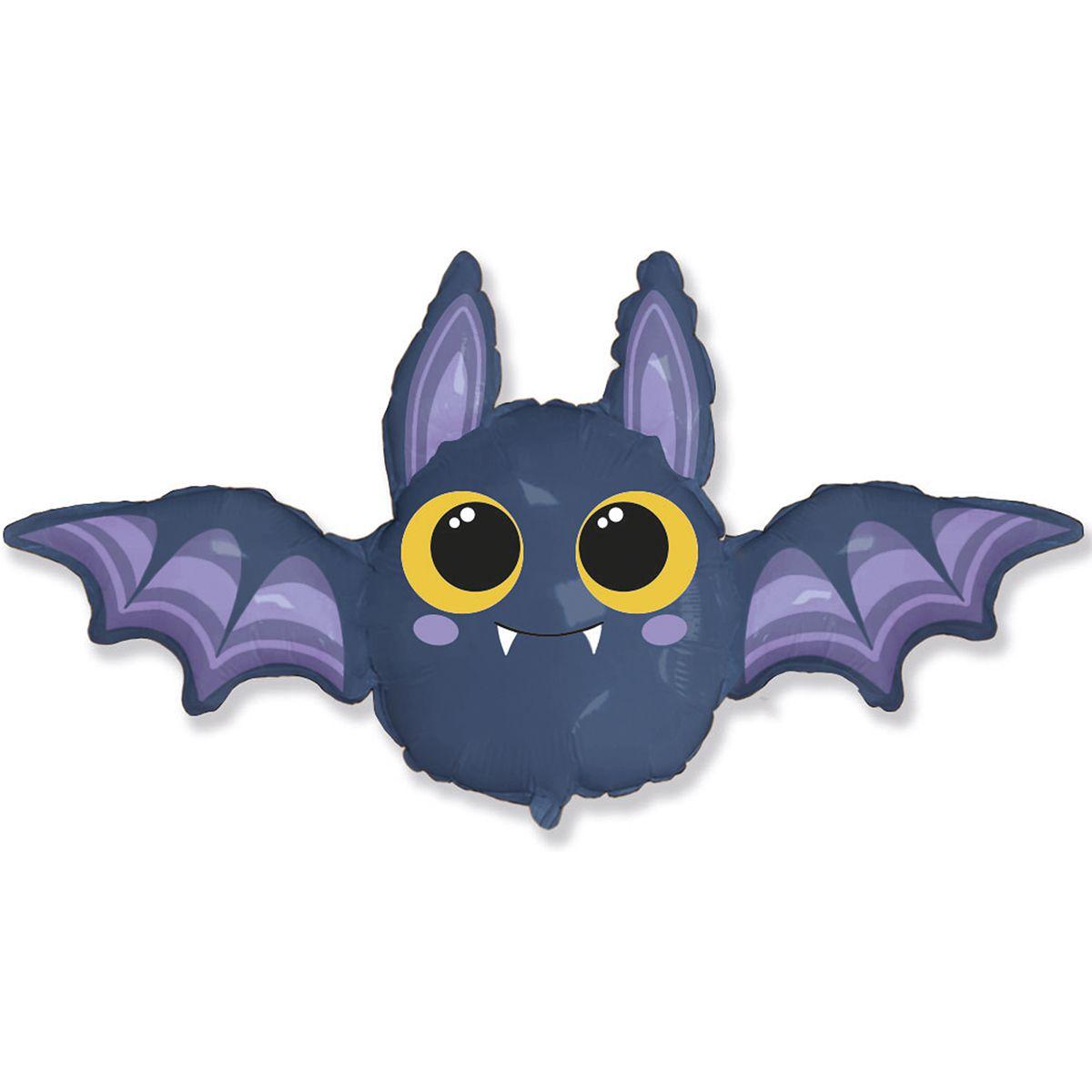 Фольгована велика повітряна куля Flexmetal Кажан, кулі на Хеллоуїн 112х63 см