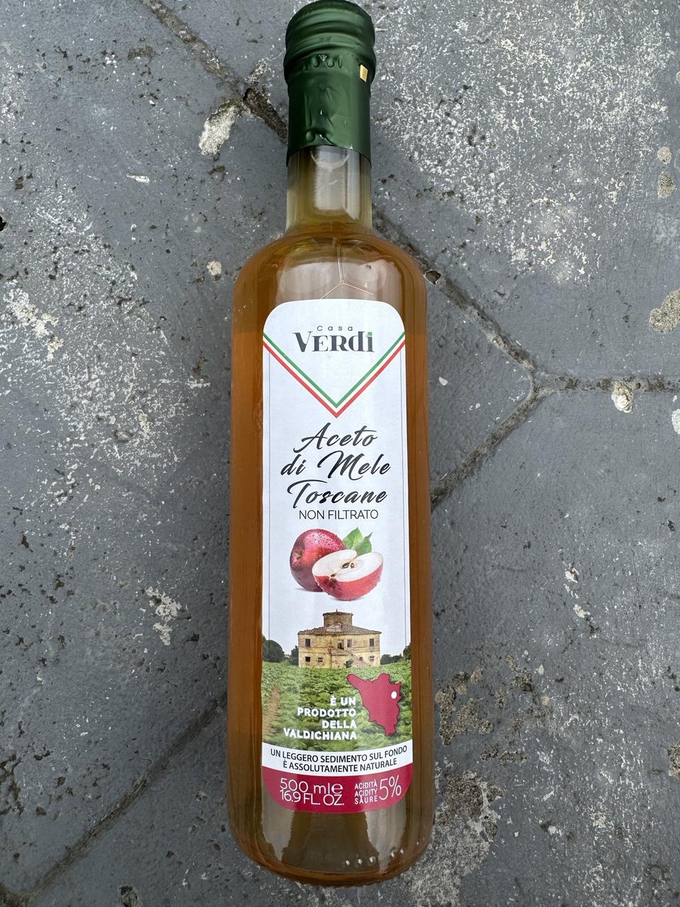 Яблучний оцет Toscane NON FILTRATO ТМ"Casa Verdi" 500мл, фото 1