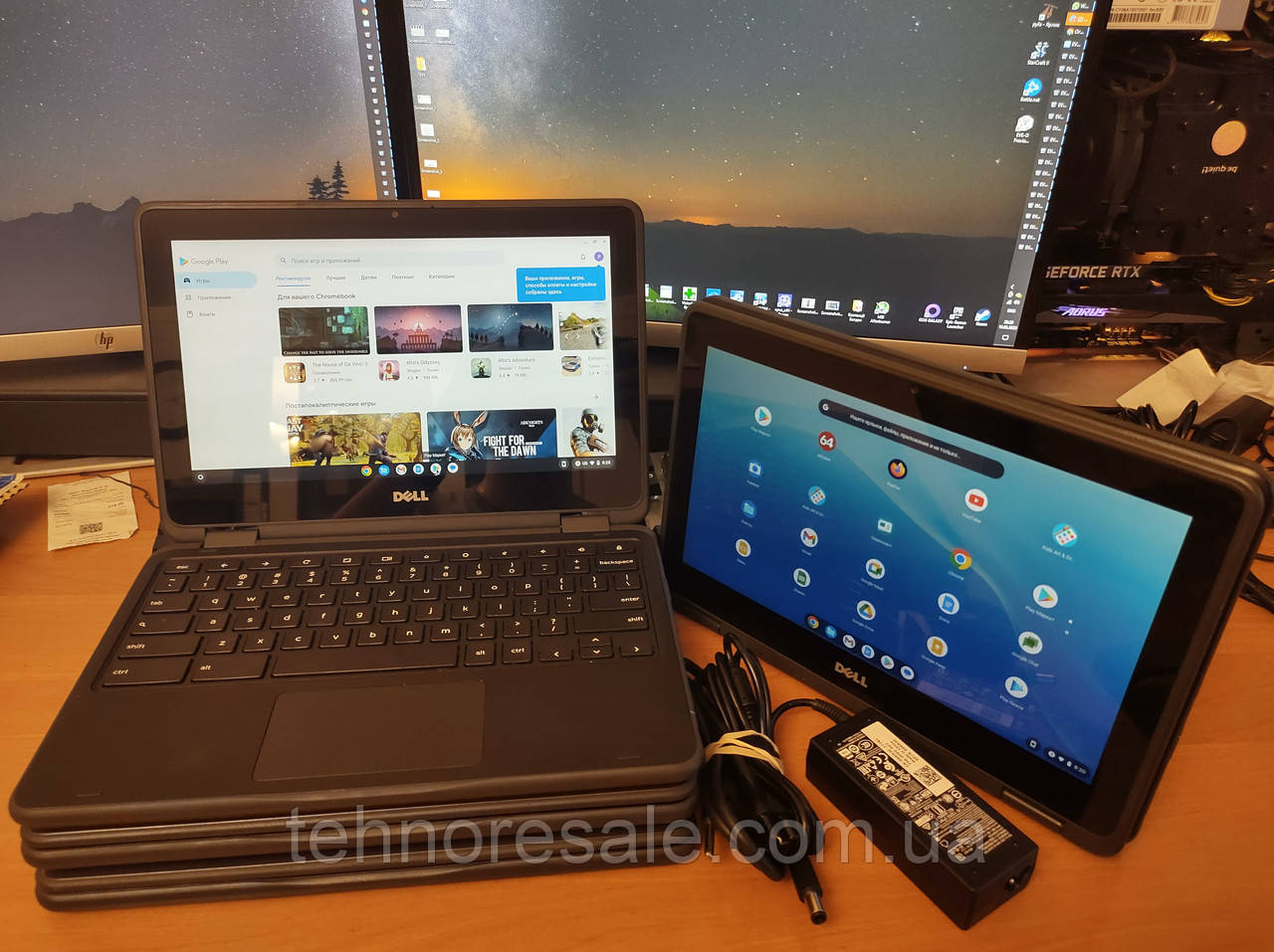 Сенсорний ноутбук DELL Chromebook 3189 з PLAYMARKET, 4/32Gb