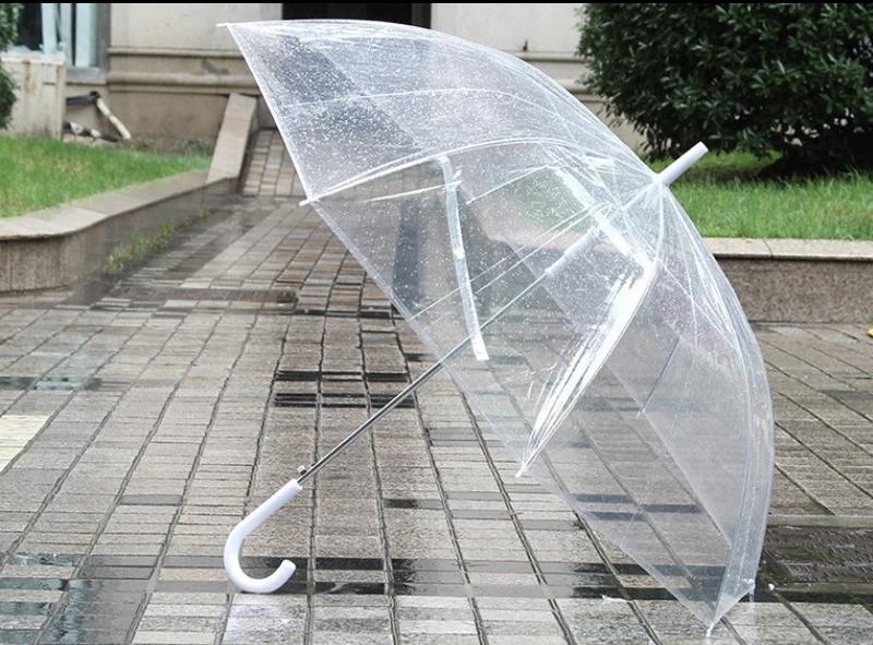 Великі прозорі силіконові парасольки тростина