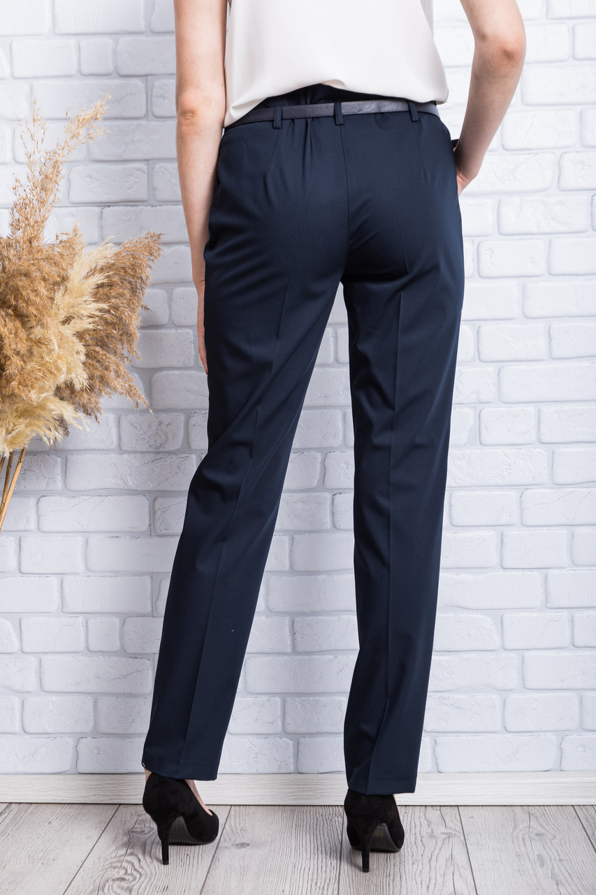 Женские классические офисные брюки Vivento синий 40 - фото 3 - id-p1668245073