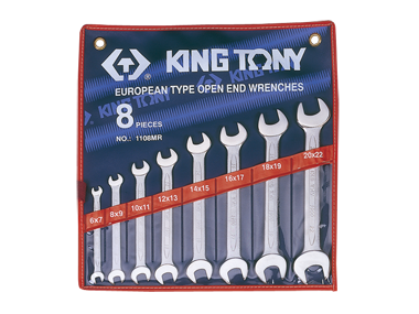 Набір ріжкових ключів 8-19 мм KING TONY, 6 шт.
