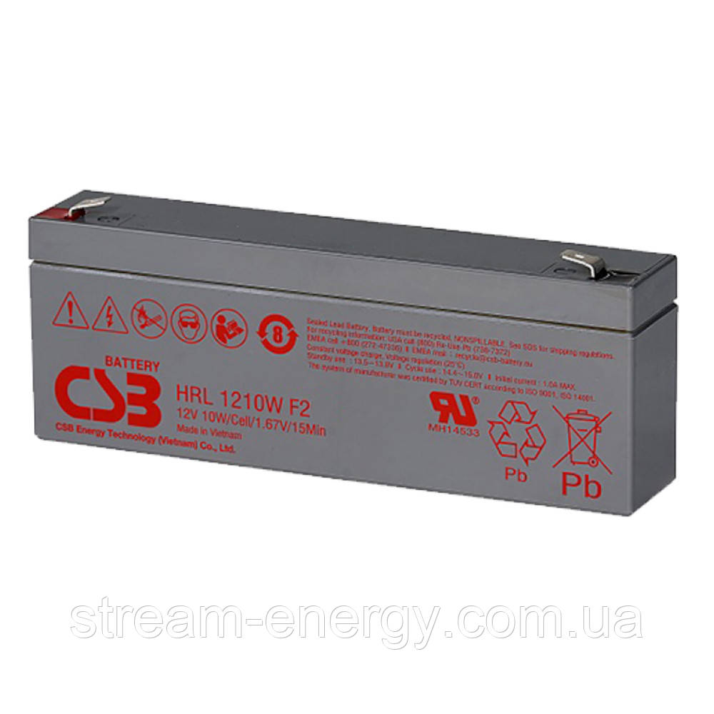 Акумуляторна батарея CSB HRL1210N 12V 2.3Ah (178х34х64мм)
