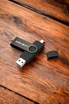 Флешка перекидна USB - micro USB, 32 ГБ, USB 3.0