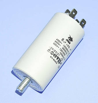 Конденсатор CBB-60M 8.0µF 450VAC ±5% клеми+болт 35*70мм JYUL