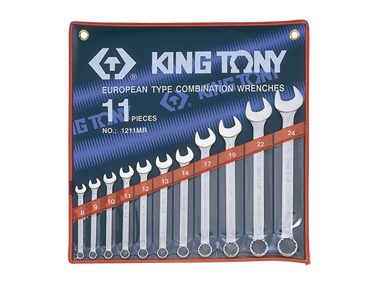 Набір комбінованих гайкових ключів 8 — 24 мм KING TONY, 11 шт.