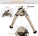 Сошки BT10-LW17 V8 Atlas Bipod 360° Desert Tan, фото 5