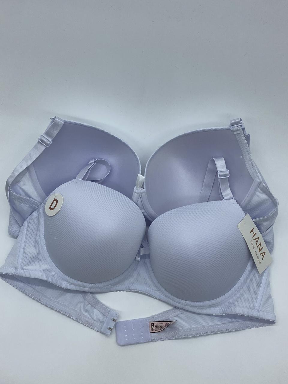 Бюстгальтер гладкий білий HANA чашка D на 3 гачки 33110-3, фото 1