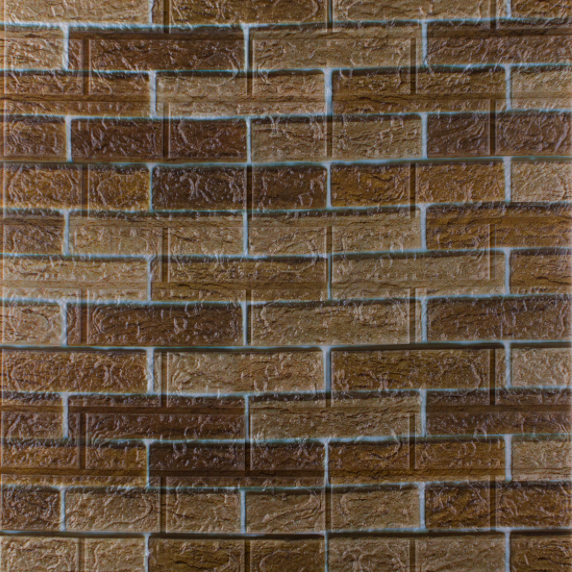 3D панелі самоклейка на стіну, самоклеючі м'які 3Д панелі 5 мм, облицювальна Катеринославська цегла, фото 1