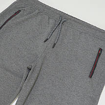 Розміри: 58,60. Чоловічі трикотажні спортивні штани, чудової якості, весна-осінь – сірі, фото 3