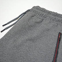 Розміри: 58,60. Чоловічі трикотажні спортивні штани, чудової якості, весна-осінь – сірі, фото 3