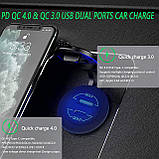 Зарядка адаптер USB QC 3.0 + QC 4.0 PD Type-C 60W в прикурювач, фото 3