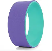 Колесо-кільце для йоги 32*13 см Fit Wheel Yoga (TPE, PVC) фіолетово-бірюзовий