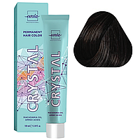 4/0 Профессиональная стойкая крем-краска для волос Шатен Unic Crystal 100 мл.