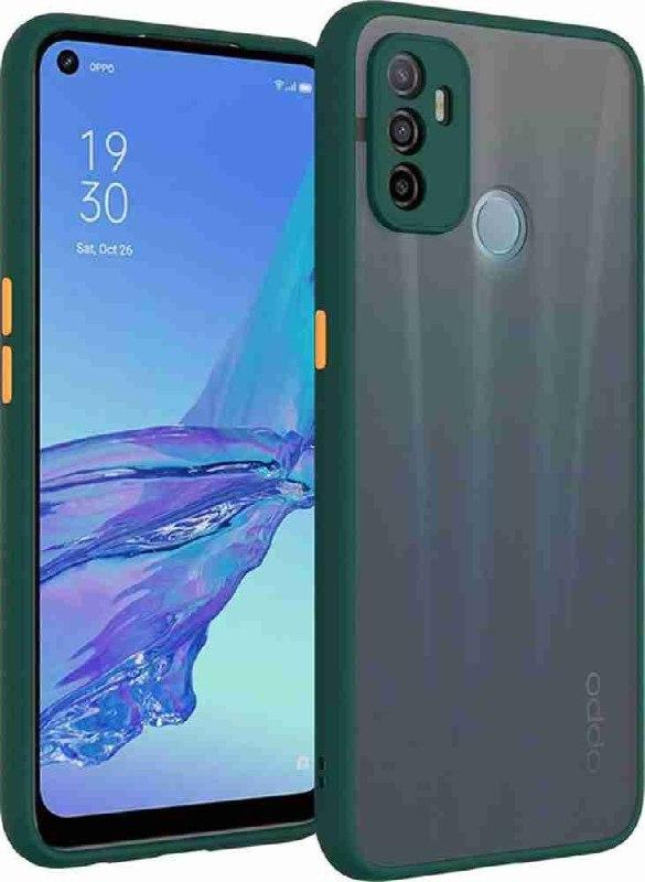 Протиударний матовий чохол для Oppo A53 зелений бампер