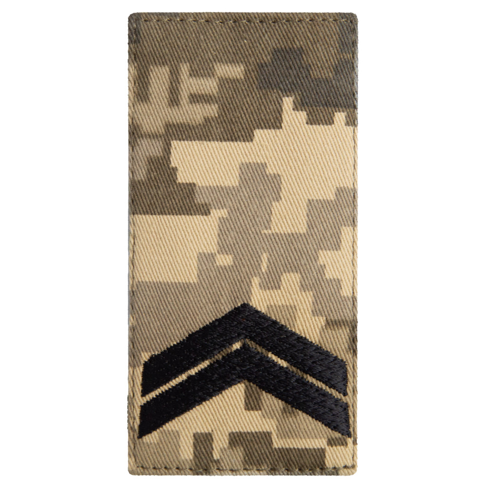 Шеврон на липучці погон звання ВСУ Капрал піксель 5х10 см вишитий патч нашивка