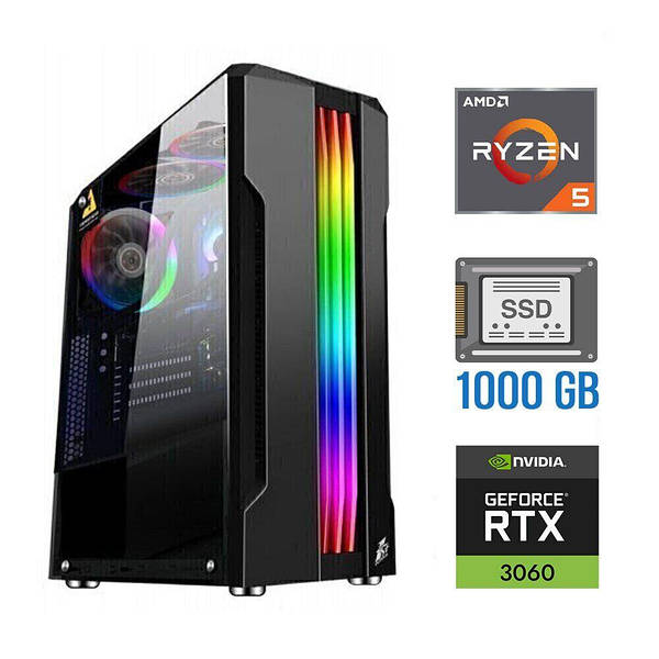 ゲーミングpc Ryzen5 3600x rtx3060 Акула! Ryzen 5 3600 | NVIDIA RTX 3060Ti 8Gb | Гарантія 3