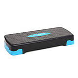 Степ-платформа 2-ступінчаста Cornix 68 х 28 х 10-15 см XR-0191 Black/Blue, фото 3