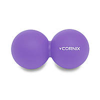 Массажный мяч Cornix Lacrosse DuoBall 6.3 x 12.6 см Purple