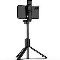 Селфі-трипод з підсвіткою та пультом U&P Selfie Stick R1S Black (SBO-R1S-BK)