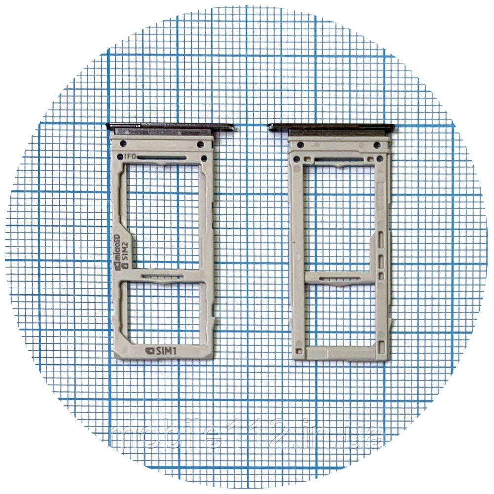 Тримач SIM карти Samsung Galaxy S10e G970F, S10 G973F, S10 Plus G975 (сірий 2 SIM (1 SIM + Micro SD)), фото 1