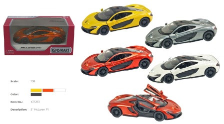 Машина — метал. "Kinsmart" "MCLAREN P1", кор. 16*8*7,5 см (96 шт./4)