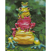 Набір для творчості алмазна картина Четвірка жабенят Strateg розміром 30х40 см KB031 ish