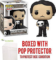 Edgar Allen Poe with Skull #21 Pop Vinyl Figure Pop Icons: Culture (включая защитный чехол Ecotek Pop Box