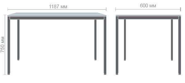 Офисный стол Турин разборной металл черный графит столешница ДСП Дуб Сонома упаковка 8 штук (AMF-ТМ) - фото 3 - id-p1923661223