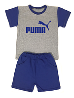 Комплект футболка+шорты с карманами и принтом "puma"