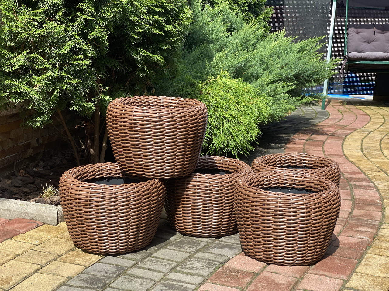 Кошик плетений з ротанга, фото 1