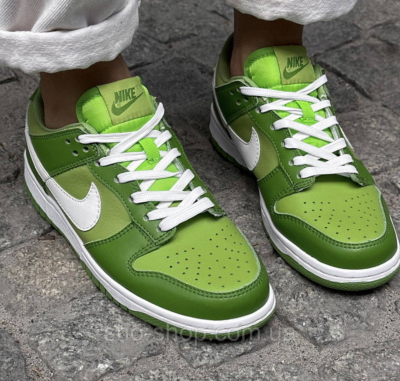 Кроссовки Nike SB Dunk Green White Chlorophyll