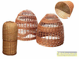 Абажури та корзини для ялинки плетені